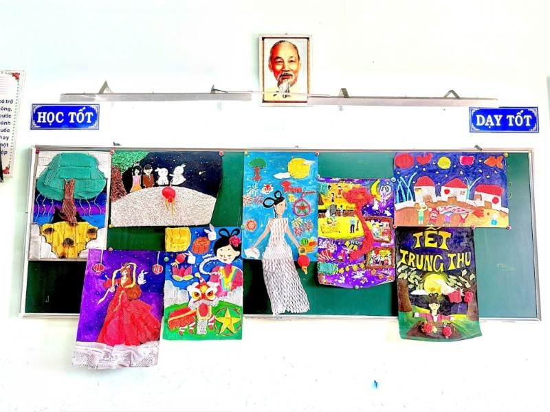 Vỏ xốp bọc trái cây thành tác phẩm ý nghĩa trước thềm Trung thu- Ảnh 1.