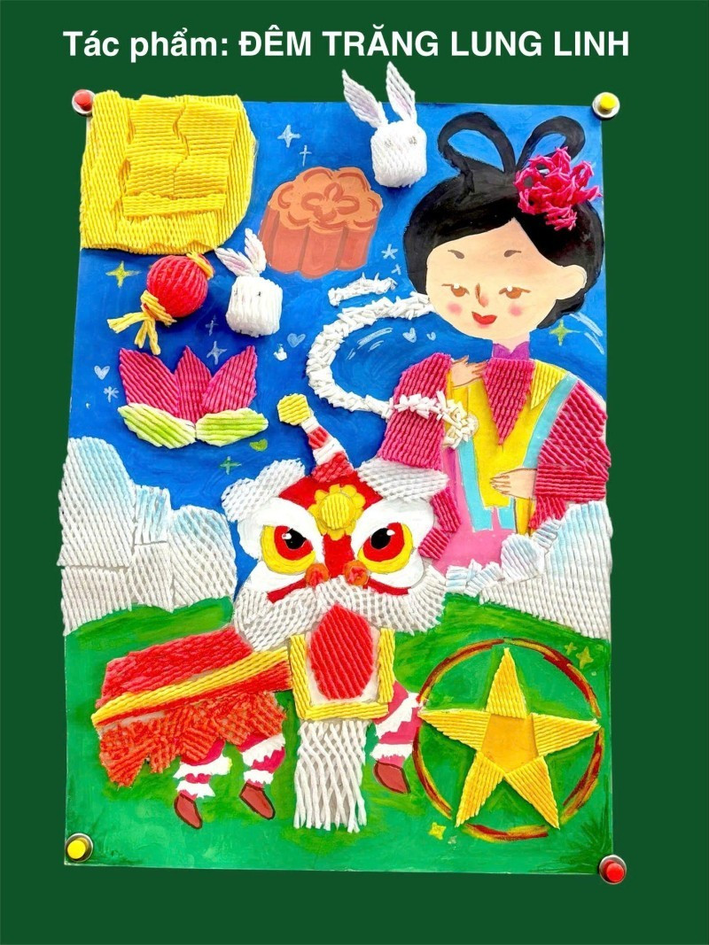 Vỏ xốp bọc trái cây thành tác phẩm ý nghĩa trước thềm Trung thu- Ảnh 6.