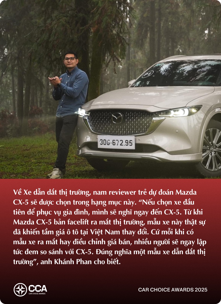 KOL trẻ ngành xe dự đoán xe thắng giải Car Choice Awards 2025: Có lựa chọn không theo số đông- Ảnh 8. KOL trẻ ngành xe dự đoán xe thắng giải Car Choice Awards 2025: Có lựa chọn không theo số đông- Ảnh 8.