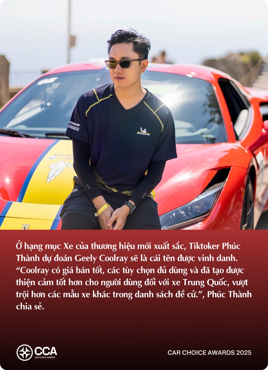 KOL trẻ ngành xe dự đoán xe thắng giải Car Choice Awards 2025: Có lựa chọn không theo số đông- Ảnh 9. KOL trẻ ngành xe dự đoán xe thắng giải Car Choice Awards 2025: Có lựa chọn không theo số đông- Ảnh 9.