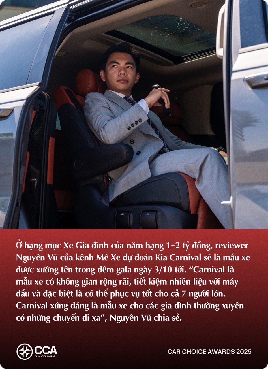 KOL trẻ ngành xe dự đoán xe thắng giải Car Choice Awards 2025: Có lựa chọn không theo số đông- Ảnh 3. KOL trẻ ngành xe dự đoán xe thắng giải Car Choice Awards 2025: Có lựa chọn không theo số đông- Ảnh 3.