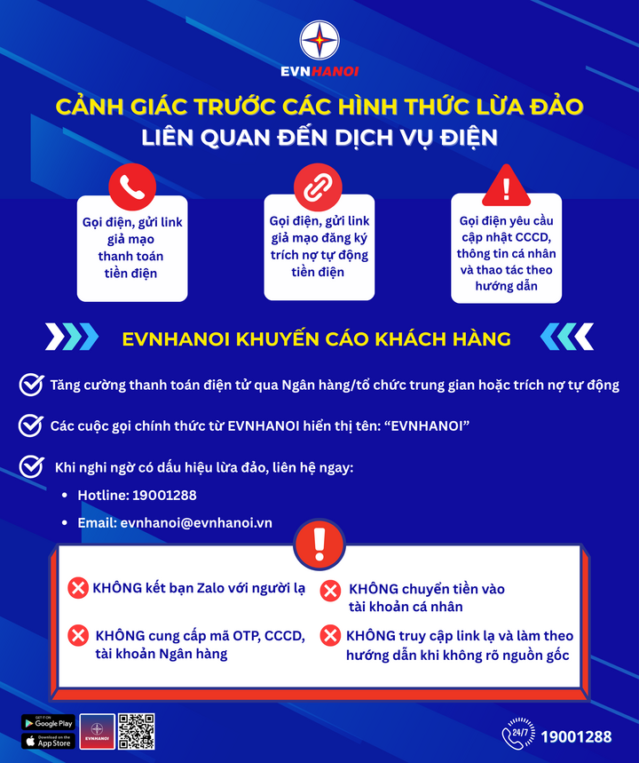 EVNHANOI khuyến cáo khách hàng về thủ đoạn mạo danh ngành điện để lừa đảo- Ảnh 3. EVNHANOI khuyến cáo khách hàng về thủ đoạn mạo danh ngành điện để lừa đảo- Ảnh 3.