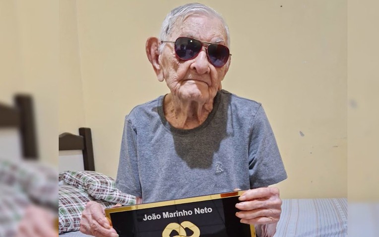 Cụ João Marinho Neto - người đàn ông sống thọ nhất thế giới (Ảnh: LongeviQuest). 