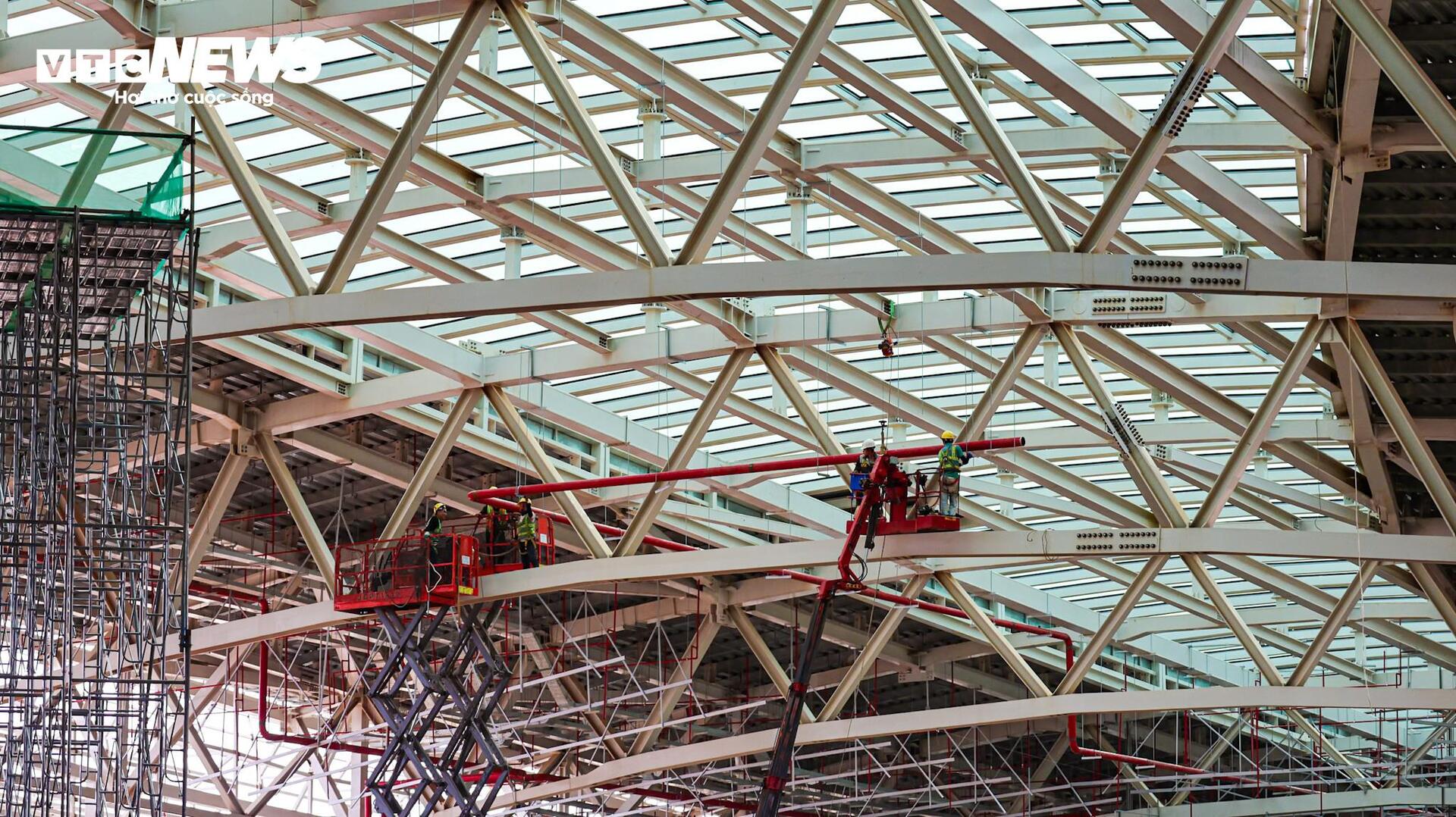 Công nhân thi công ngày đêm, nhiều hạng mục sân bay Long Thành vượt tiến độ- Ảnh 11.