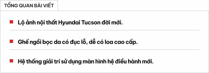 Lộ nội thất Hyundai Tucson đời mới: Màn hình 16:9, hệ điều hành mới hoàn toàn, tự lái cấp độ 2.5, ra mắt năm sau- Ảnh 1. Lộ nội thất Hyundai Tucson đời mới: Màn hình 16:9, hệ điều hành mới hoàn toàn, tự lái cấp độ 2.5, ra mắt năm sau- Ảnh 1.