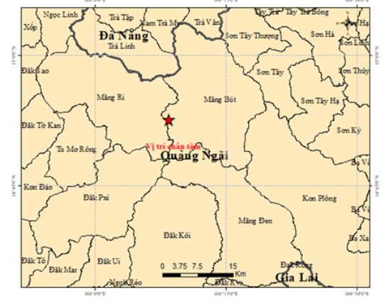 Liên tiếp 7 trận động đất ở Quảng Ngãi trong rạng sáng 13/10- Ảnh 1. Liên tiếp 7 trận động đất ở Quảng Ngãi trong rạng sáng 13/10- Ảnh 1.