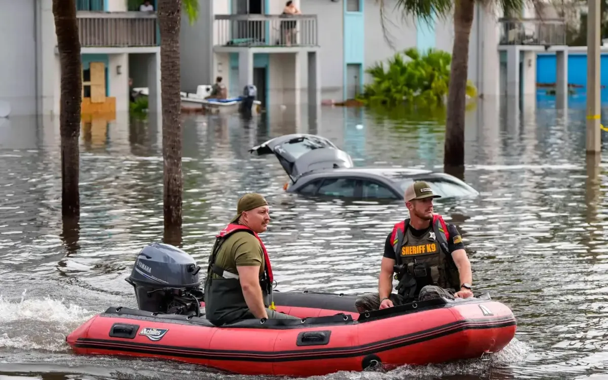 Ngập lụt tại Clearwater, Florida, Mỹ do b&atilde;o Milton v&agrave;o th&aacute;ng 10/2024 (Ảnh: AP)