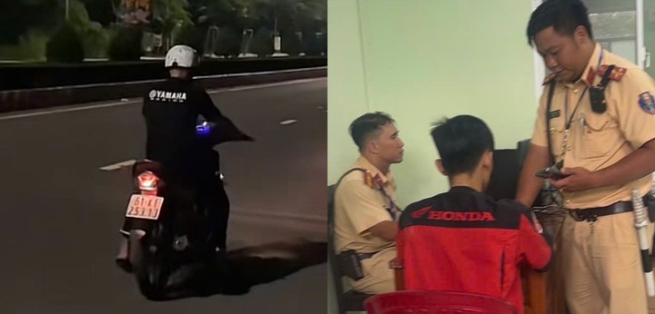 Thanh niên 'bốc đầu' xe khoe TikTok bị phạt tiền và tịch thu phương tiện- Ảnh 1.
