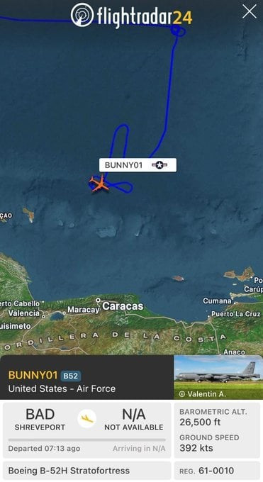 Oanh tạc cơ B-52 của Mỹ xuất hiện gần Venezuela- Ảnh 2.