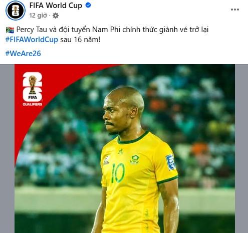 Tiền đạo V.League giá 30 tỷ được FIFA gọi tên, chúc mừng tấm vé dự World Cup 2026- Ảnh 1. Tiền đạo V.League giá 30 tỷ được FIFA gọi tên, chúc mừng tấm vé dự World Cup 2026- Ảnh 1.