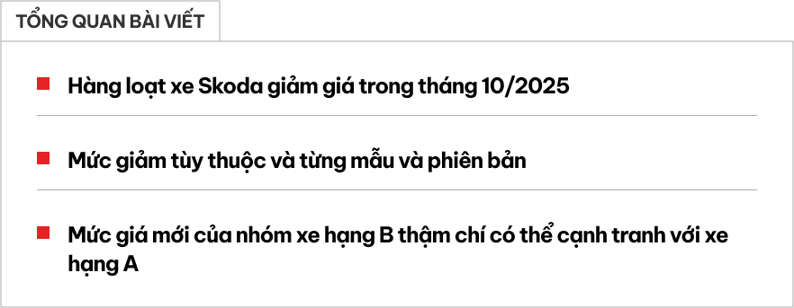 Xe Skoda giảm giá hàng chục triệu đồng: Kushaq mềm hơn Sonet, Slavia dễ chịu hơn Morning- Ảnh 1. Xe Skoda giảm giá hàng chục triệu đồng: Kushaq mềm hơn Sonet, Slavia dễ chịu hơn Morning- Ảnh 1.