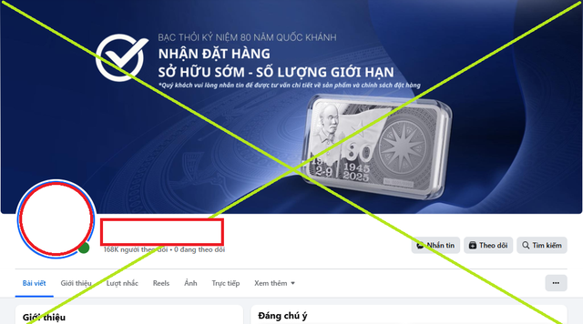 Cảnh báo nóng về địa chỉ bán vàng bạc giả mạo có 168.000 người theo dõi: Người dân chú ý 1 chi tiết - Ảnh 1. Cảnh báo nóng về địa chỉ bán vàng bạc giả mạo có 168.000 người theo dõi: Người dân chú ý 1 chi tiết - Ảnh 1.