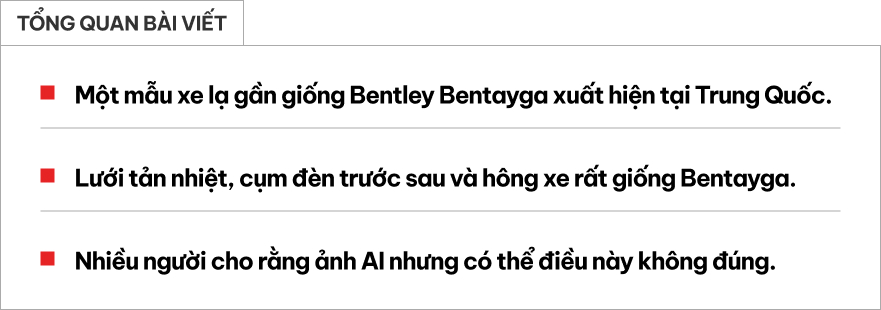Chiếc xe này trông rất Bentley Bentayga nhưng thực tế là...- Ảnh 1.