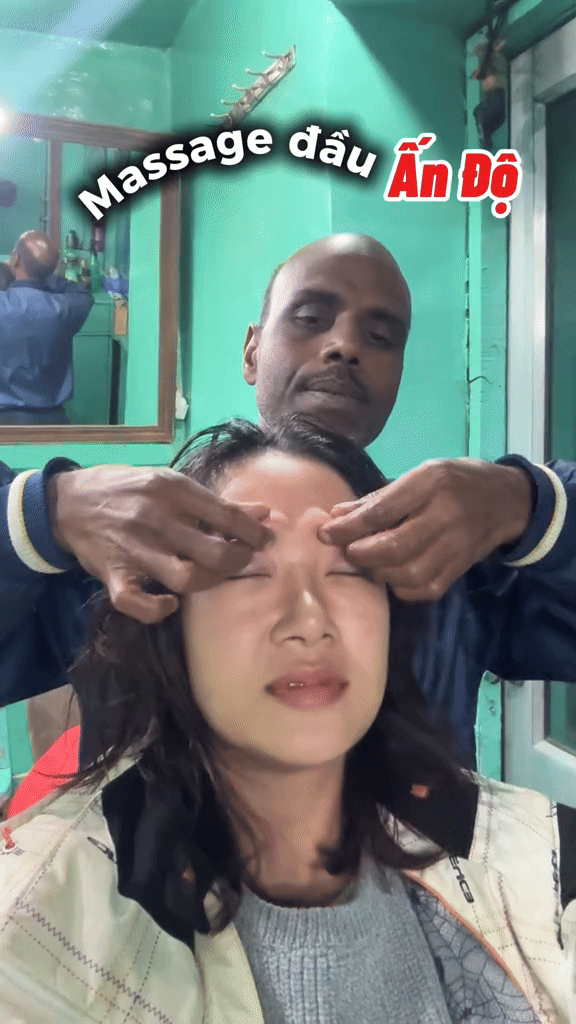 Gội đầu, massage cổ vai gáy ở Ấn Độ giá 45.000 đồng: Ở Việt Nam còn nghe tiếng "bốp, bốp"- Ảnh 3. Gội đầu, massage cổ vai gáy ở Ấn Độ giá 45.000 đồng: Ở Việt Nam còn nghe tiếng "bốp, bốp"- Ảnh 3.