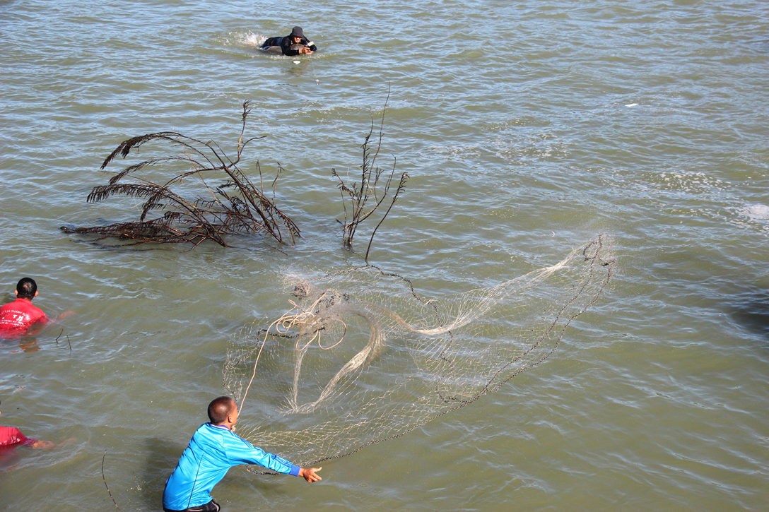 H&agrave;ng trăm người &agrave;o xuống ch&acirc;n đập thủy điện đ&aacute;nh bắt c&aacute; ngay khi ngưng xả tr&agrave;n- Ảnh 5.