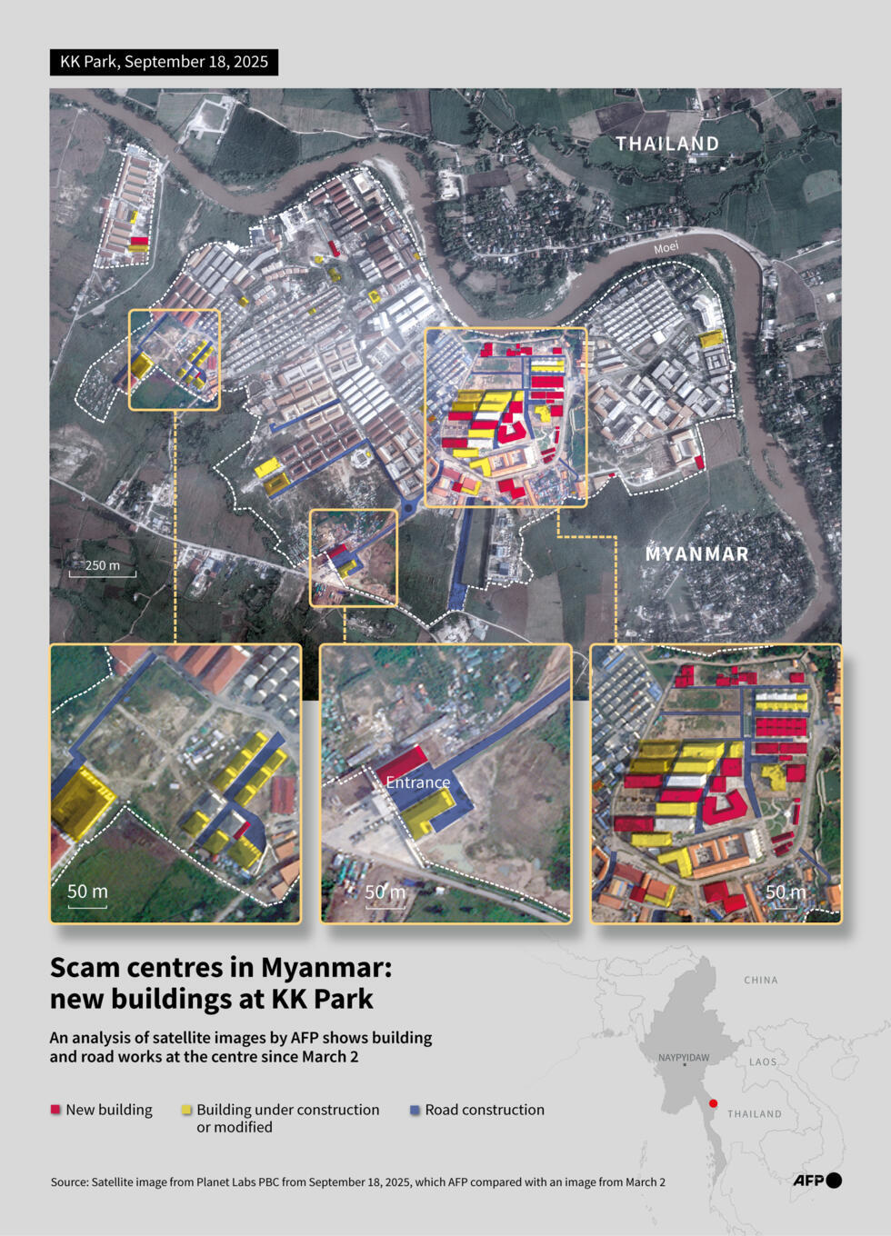 Vạch trần “thành phố lừa đảo” ở Myanmar: Starlink phủ kín mái nhà, 100.000 người làm việc như nô lệ vẫn bị giam giữ- Ảnh 3. Vạch trần “thành phố lừa đảo” ở Myanmar: Starlink phủ kín mái nhà, 100.000 người làm việc như nô lệ vẫn bị giam giữ- Ảnh 3.