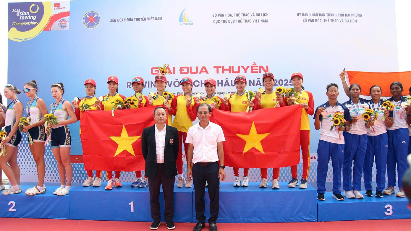 Việt Nam giành 6 HCV đua thuyền Rowing vô địch châu Á diễn ra tại Hải Phòng- Ảnh 1. Việt Nam giành 6 HCV đua thuyền Rowing vô địch châu Á diễn ra tại Hải Phòng- Ảnh 1.
