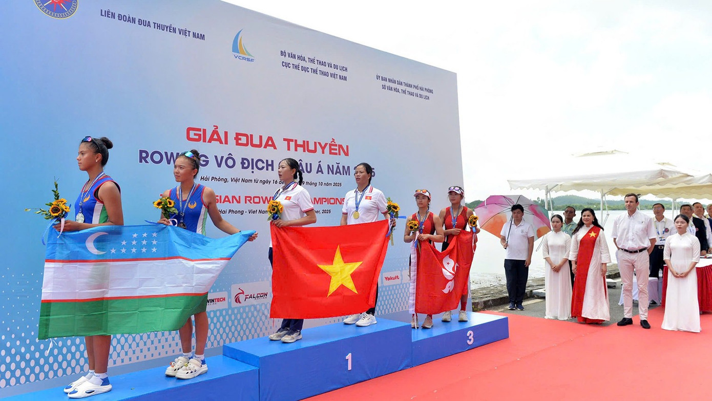 Việt Nam giành 6 HCV đua thuyền Rowing vô địch châu Á diễn ra tại Hải Phòng- Ảnh 3. Việt Nam giành 6 HCV đua thuyền Rowing vô địch châu Á diễn ra tại Hải Phòng- Ảnh 3.