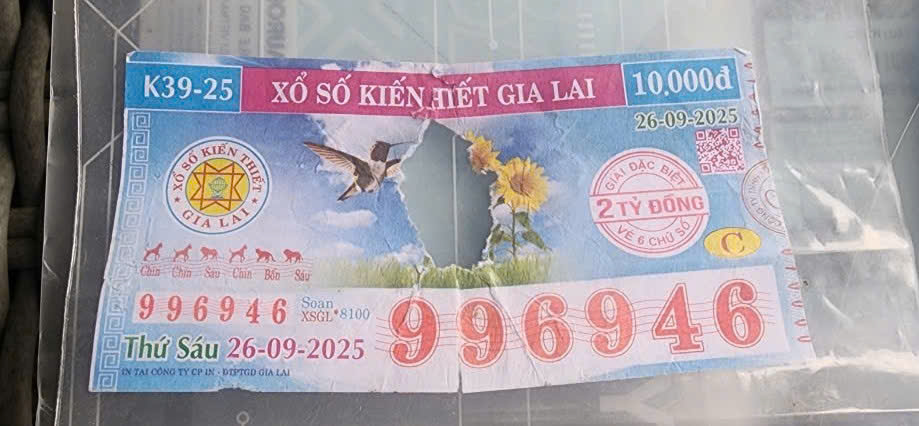 Vé số trúng 2 tỉ bị rách: Công ty XSKT Gia Lai trả lời chính thức- Ảnh 2. Vé số trúng 2 tỉ bị rách: Công ty XSKT Gia Lai trả lời chính thức- Ảnh 2.