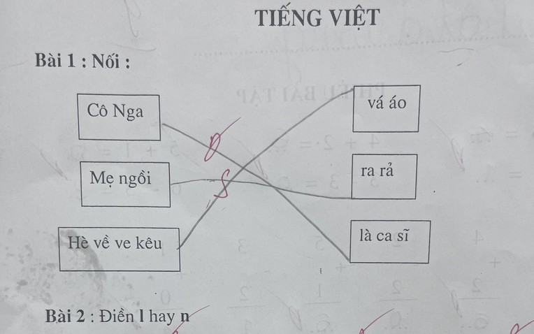 Học sinh tiểu học làm bài tập nối từ khiến netizen suýt nhập viện vì cười: Đúng sai cũng kệ, miễn là nói xấu mẹ thành công- Ảnh 1. Học sinh tiểu học làm bài tập nối từ khiến netizen suýt nhập viện vì cười: Đúng sai cũng kệ, miễn là nói xấu mẹ thành công- Ảnh 1.