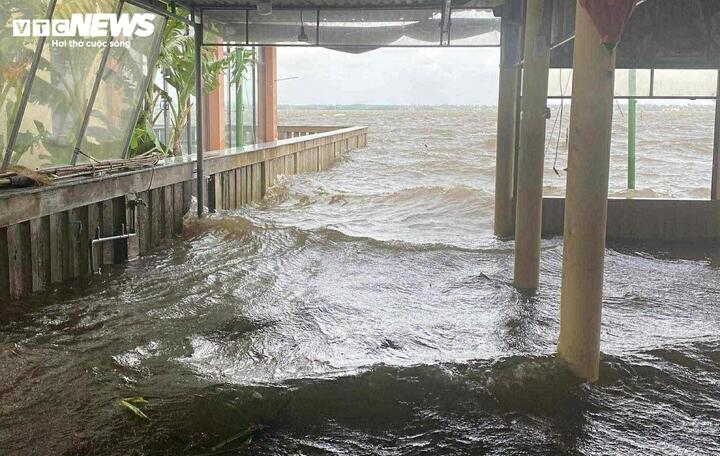 Chưa đổ bộ, bão số 12 đã gây triều cường, nhiều nơi ven phá Tam Giang ngập sâu- Ảnh 2.