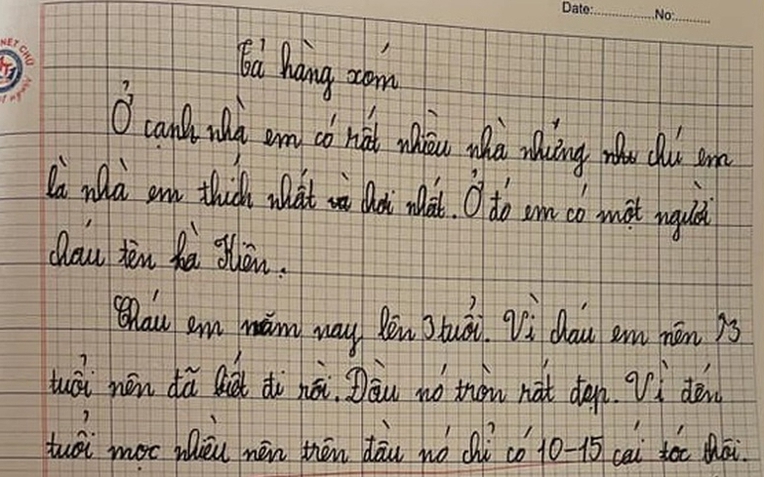 B&agrave;i văn tả h&agrave;ng x&oacute;m của học sinh tiểu học khiến d&acirc;n mạng cười đứt ruột: "Phen n&agrave;y l&aacute;ng giềng lục đục"- Ảnh 1.