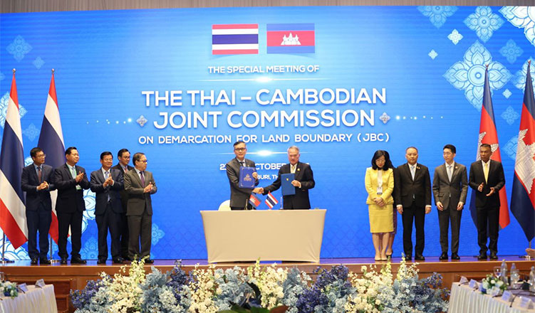 'Chương sử mới' trong đàm phán Thái Lan - Campuchia: Đề xuất xây tường biên giới 8,4 km gây chú ý- Ảnh 1. 'Chương sử mới' trong đàm phán Thái Lan - Campuchia: Đề xuất xây tường biên giới 8,4 km gây chú ý- Ảnh 1.