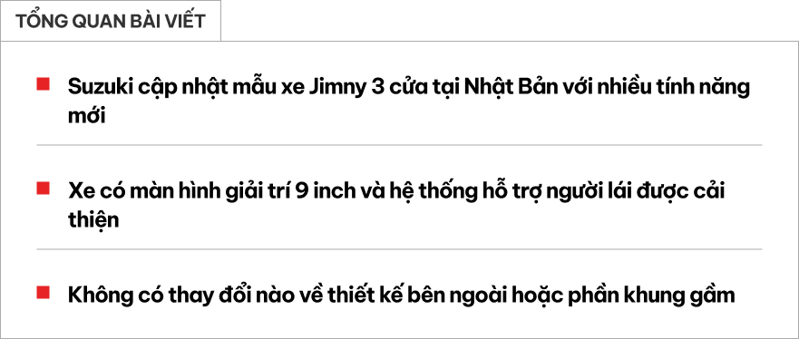 Suzuki Jimny hết thời bị ch&ecirc; 'đắt m&agrave; chẳng c&oacute; g&igrave;': M&agrave;n mượn Swift, bổ sung ADAS- Ảnh 1.