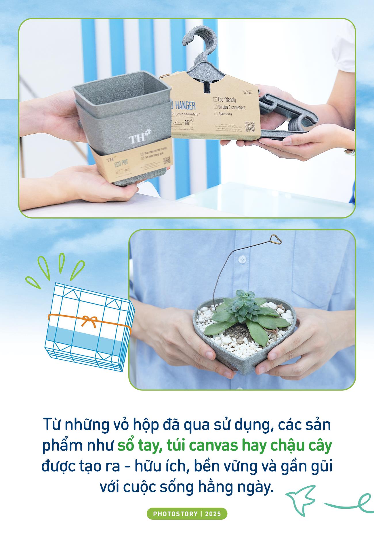 H&agrave;nh tr&igrave;nh &ldquo;h&ocirc; biến&rdquo; vỏ hộp sữa th&agrave;nh mắc &aacute;o, chậu c&acirc;y, tấm lợp t&aacute;i chế- Ảnh 2.