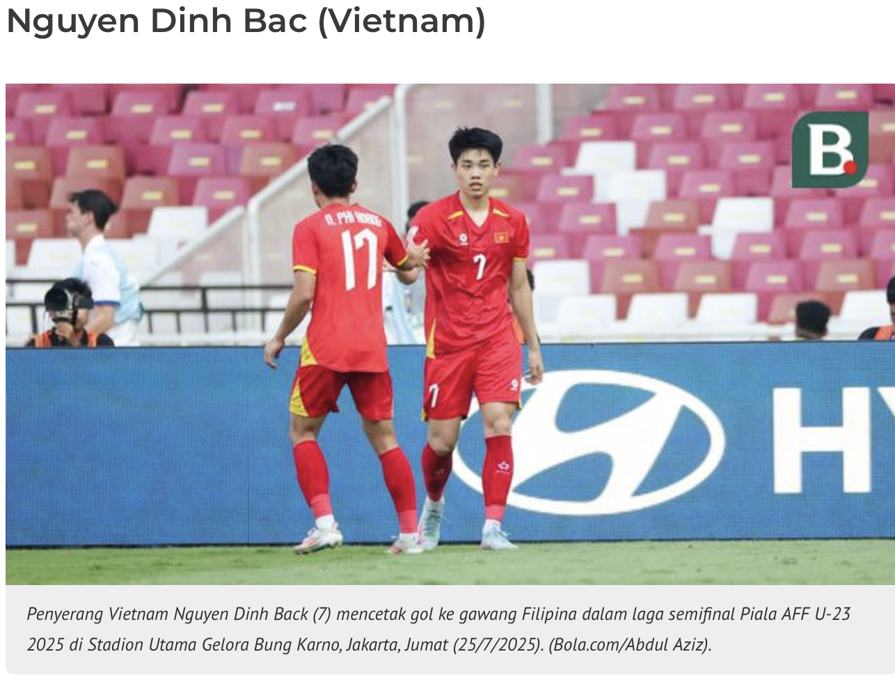 Truyền thông Indonesia chỉ ra 5 gương mặt đáng chú ý ở SEA Games 33- Ảnh 1. Truyền thông Indonesia chỉ ra 5 gương mặt đáng chú ý ở SEA Games 33- Ảnh 1.