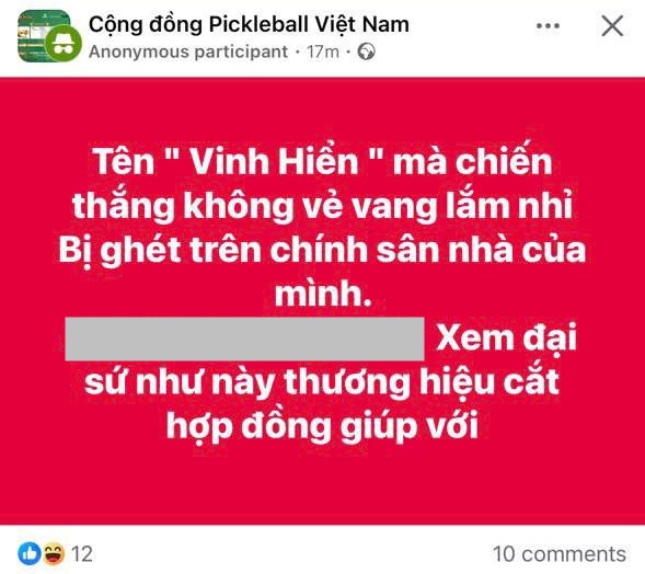 "Tên Vinh Hiển mà chiến thắng không vẻ vang, bị ghét ngay trên sân nhà": Drama pickleball nóng nhất hiện tại- Ảnh 3.