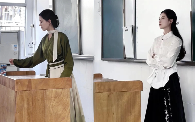 Cô giáo Mỹ thuật đang hot nhất TikTok: Mặt đã xinh, style đi dạy còn đỉnh hơn!- Ảnh 1.