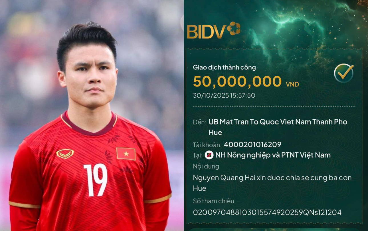 Ấm lòng tình đồng bào: Quang Hải, Duy Mạnh và dàn cầu thủ Việt ủng hộ bà con vùng lũ- Ảnh 1. Ấm lòng tình đồng bào: Quang Hải, Duy Mạnh và dàn cầu thủ Việt ủng hộ bà con vùng lũ- Ảnh 1.