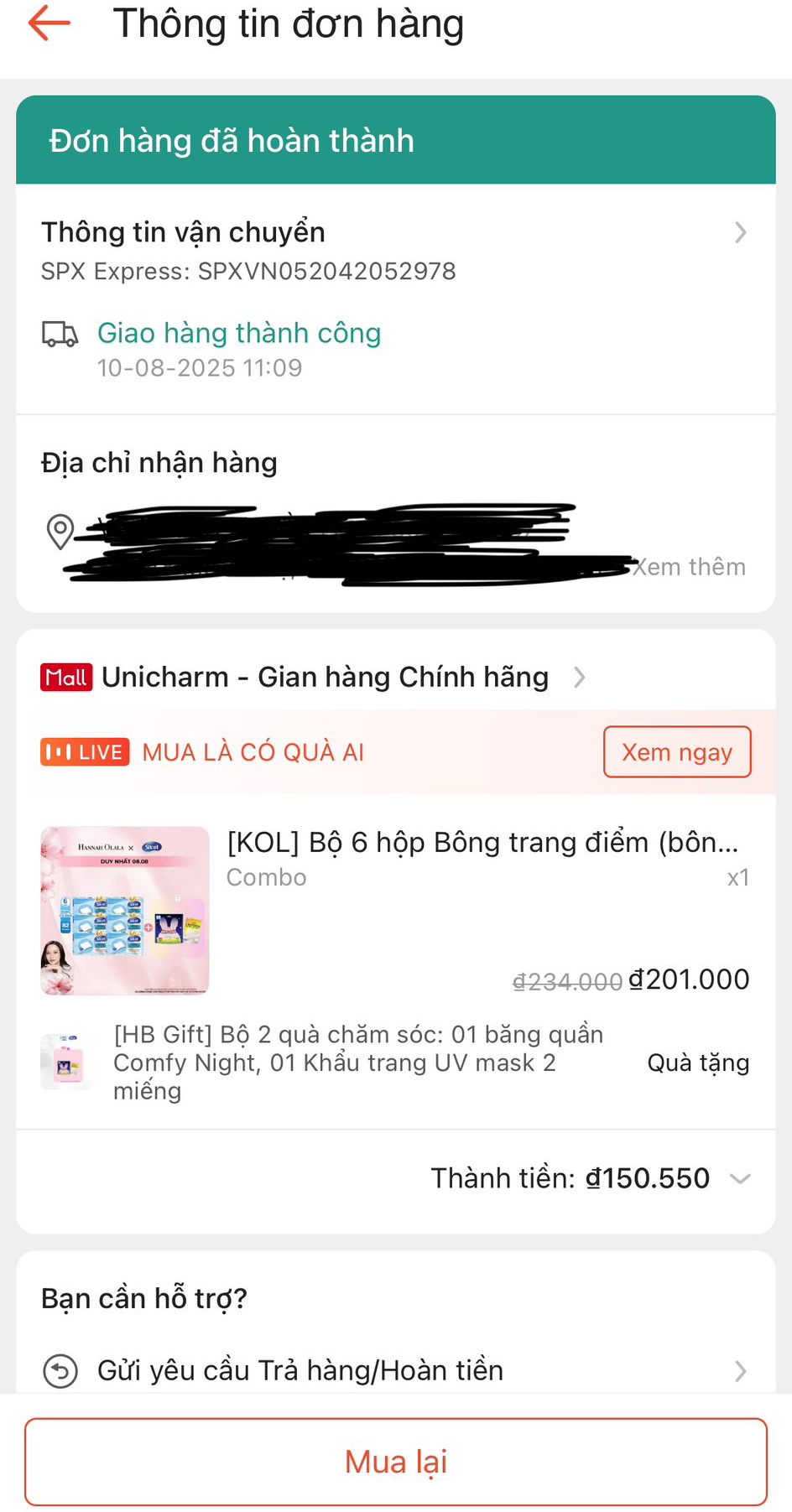 Toàn cảnh vụ bông tẩy trang có dòi mua trên livestream Hannah Olala- Ảnh 1. Toàn cảnh vụ bông tẩy trang có dòi mua trên livestream Hannah Olala- Ảnh 1.