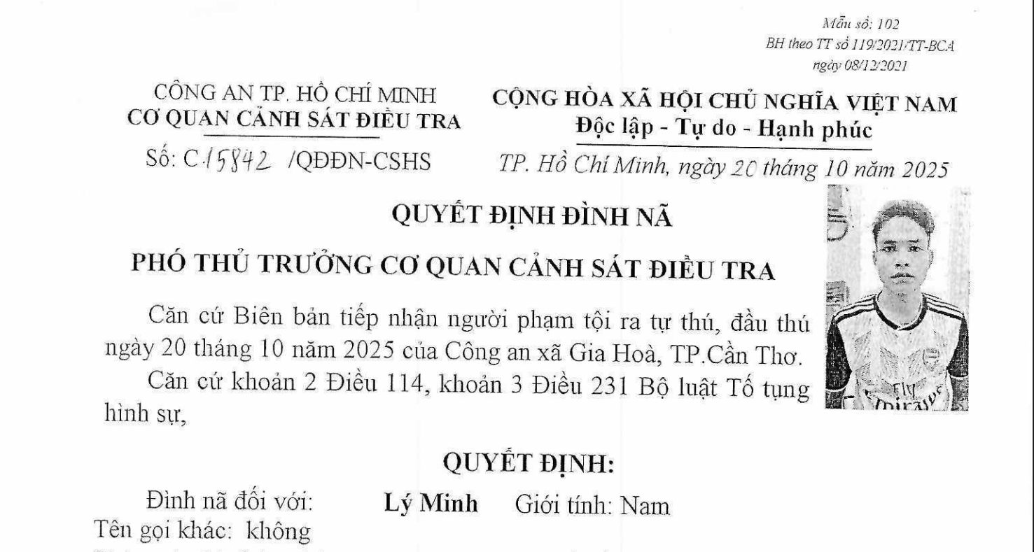 Một người bị Công an TP HCM truy nã đã đầu thú sau khi đọc báo- Ảnh 1. Một người bị Công an TP HCM truy nã đã đầu thú sau khi đọc báo- Ảnh 1.