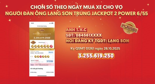 Trúng Vietlott "khủng" nhờ vợ - Ảnh 1. Trúng Vietlott "khủng" nhờ vợ - Ảnh 1.