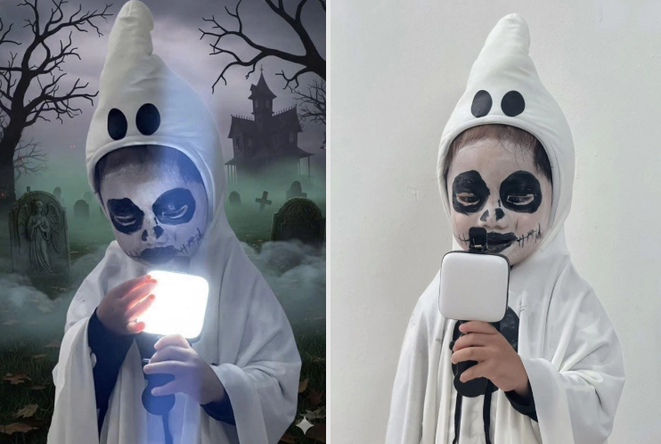 HOT nhất Halloween: Mẹ h&oacute;a trang cho con trai, b&eacute; đi học về m&aacute;ch "Mẹ ơi, mấy bạn kh&ocirc;ng chơi với con"- Ảnh 4.