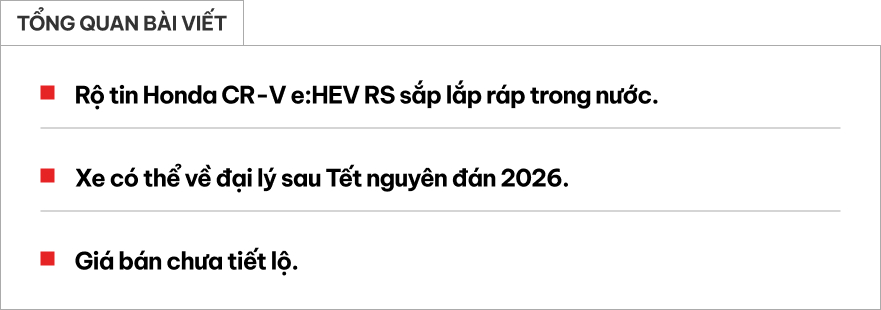 Rộ tin Honda CR-V hybrid sắp lắp ráp tại Việt Nam: Bán từ sau Tết, có thể là bản mới vừa ra mắt tại Nhật- Ảnh 1. Rộ tin Honda CR-V hybrid sắp lắp ráp tại Việt Nam: Bán từ sau Tết, có thể là bản mới vừa ra mắt tại Nhật- Ảnh 1.