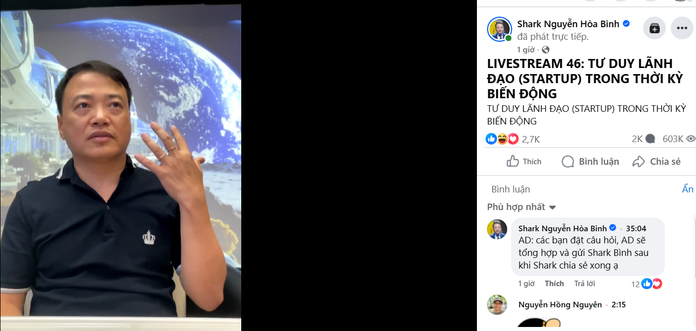 Shark B&igrave;nh livestream trưa 6-10, kể chuyện sắp ph&aacute; sản nhiều lần- Ảnh 1.
