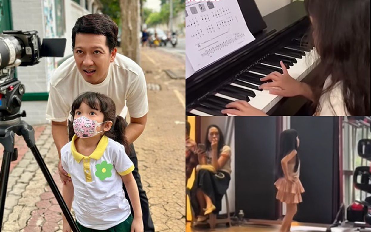 Con gái Trường Giang 6 tuổi được học đủ thứ chuẩn "cầm kỳ thi họa"- Ảnh 1. Con gái Trường Giang 6 tuổi được học đủ thứ chuẩn "cầm kỳ thi họa"- Ảnh 1.