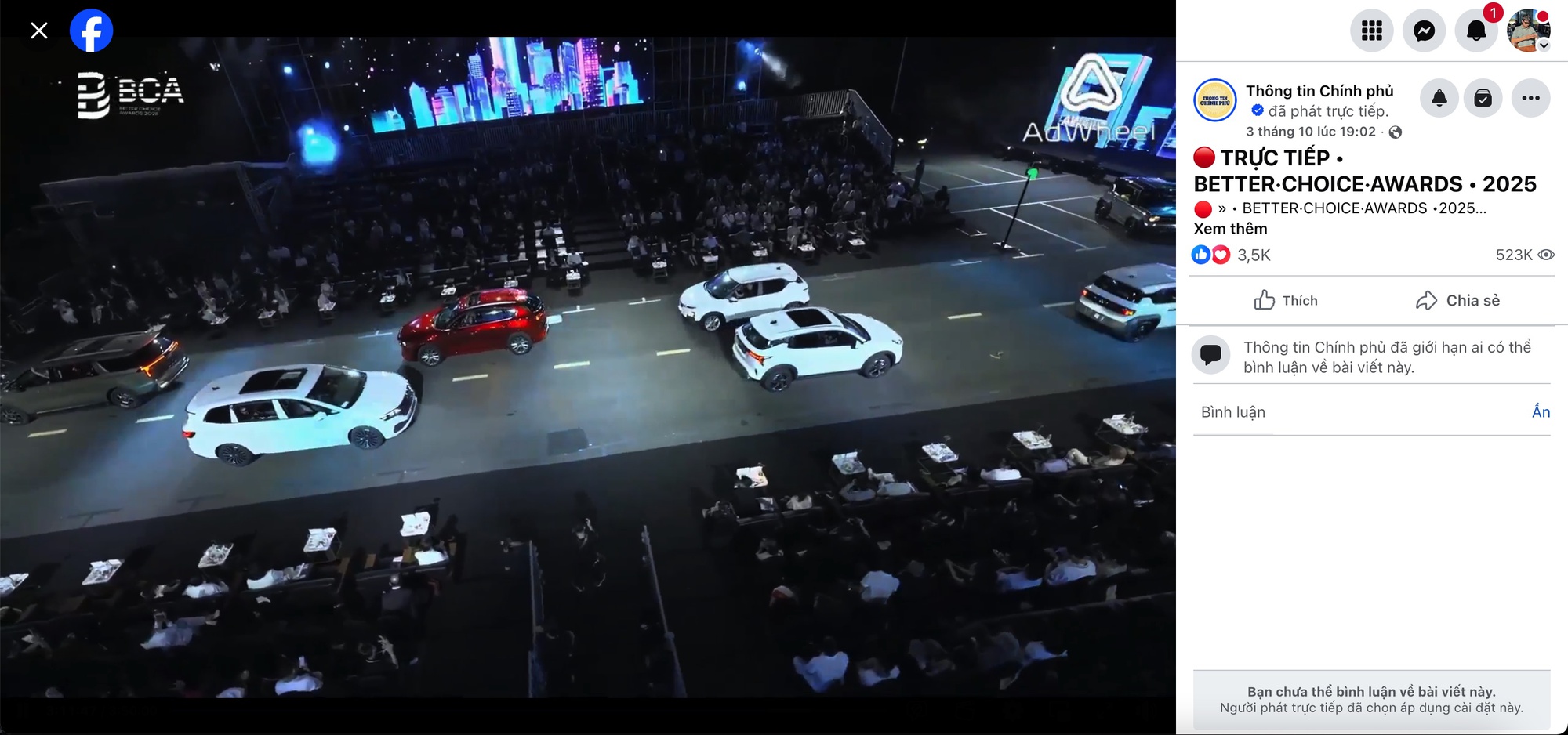 H&agrave;ng triệu lượt xem online, cả ngh&igrave;n kh&aacute;n giả trực tiếp, 15 &ocirc; t&ocirc; trị gi&aacute; cả chục tỷ đồng c&ugrave;ng loạt con số ấn tượng trong đ&ecirc;m Gala CCA 2025- Ảnh 2.