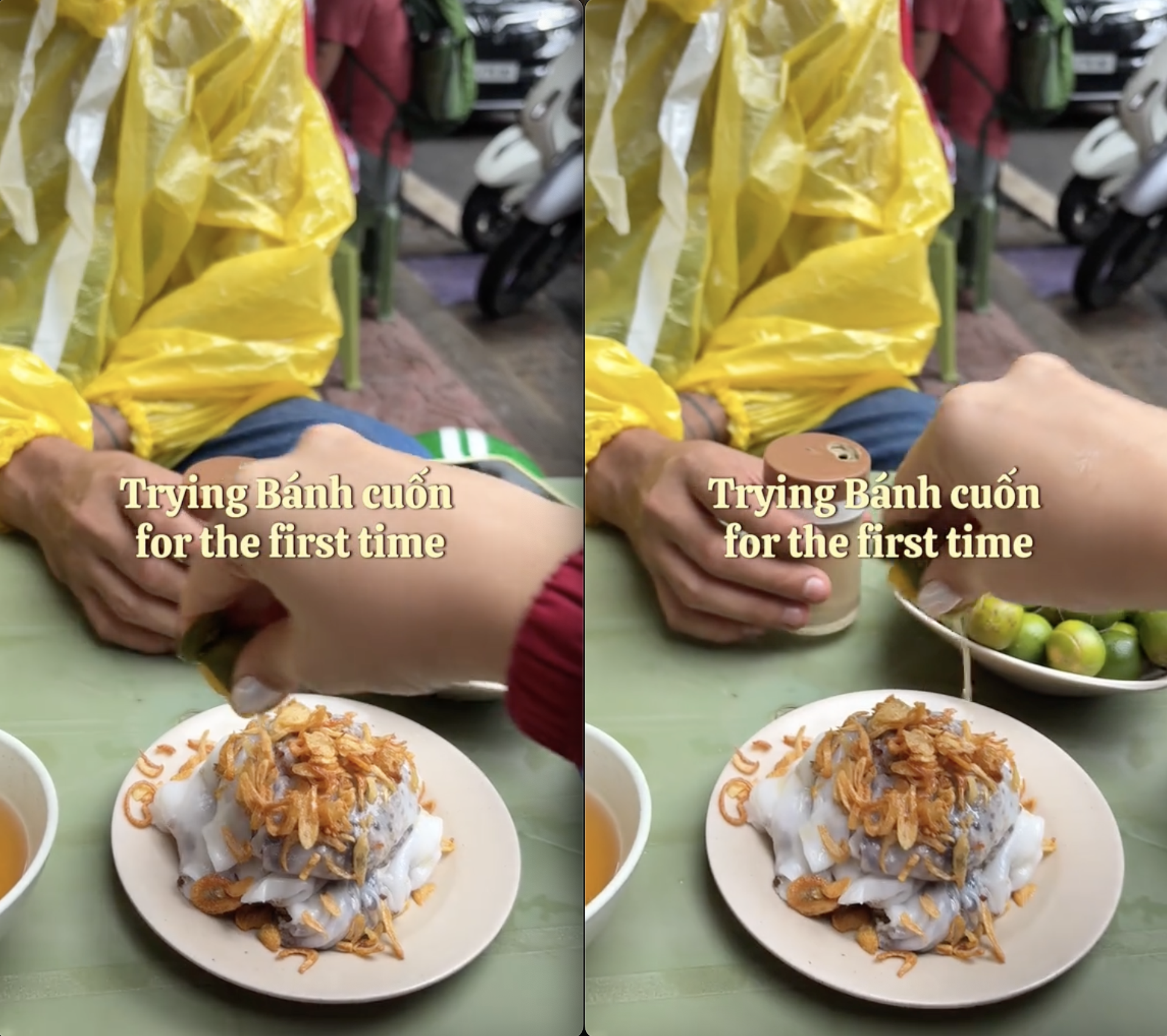 Dân mạng Việt "đứng hình" khi nhìn hành động cô gái Tây làm với đĩa bánh cuốn- Ảnh 2. Dân mạng Việt "đứng hình" khi nhìn hành động cô gái Tây làm với đĩa bánh cuốn- Ảnh 2.