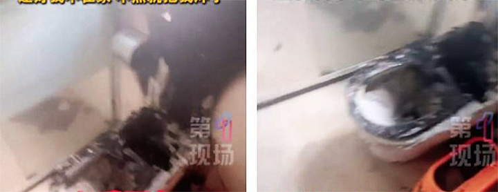 Bồn cầu thông minh nổ tung khiến tường cháy đen, sàn ngập nước- Ảnh 1.