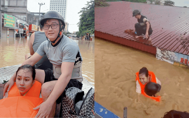 "Người hùng thầm lặng" giữa dòng nước lũ: Ông bố 6 con vượt hàng trăm cây số từ Hà Nội về Thái Nguyên để hỗ trợ người dân vùng lũ- Ảnh 1.