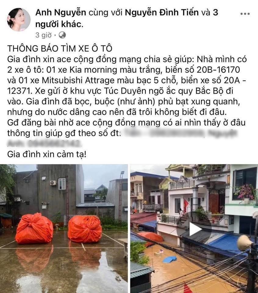 Tung tích ô tô trôi ở Thái Nguyên khiến cả MXH xôn xao sáng 9/10, gia đình đăng bài cầu cứu- Ảnh 1.