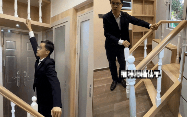 Một gia đình 3 người sống trong căn phòng 13m2 vẫn xây cầu thang xoắn ốc kiểu biệt thự: Mục đích sử dụng khiến netizen rất sốc- Ảnh 1.