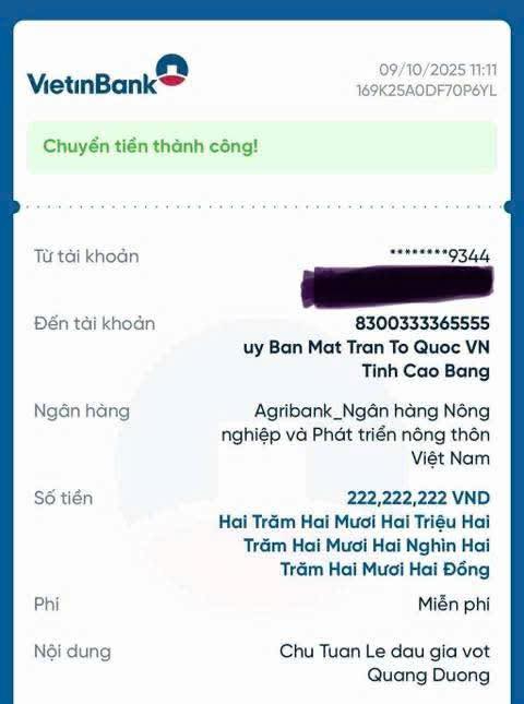 Quang Dương đấu giá vợt pickleball được 200 triệu ủng hộ bà con Cao Bằng, nâng tổng số tiền quyên góp lên 400 triệu- Ảnh 2. Quang Dương đấu giá vợt pickleball được 200 triệu ủng hộ bà con Cao Bằng, nâng tổng số tiền quyên góp lên 400 triệu- Ảnh 2.