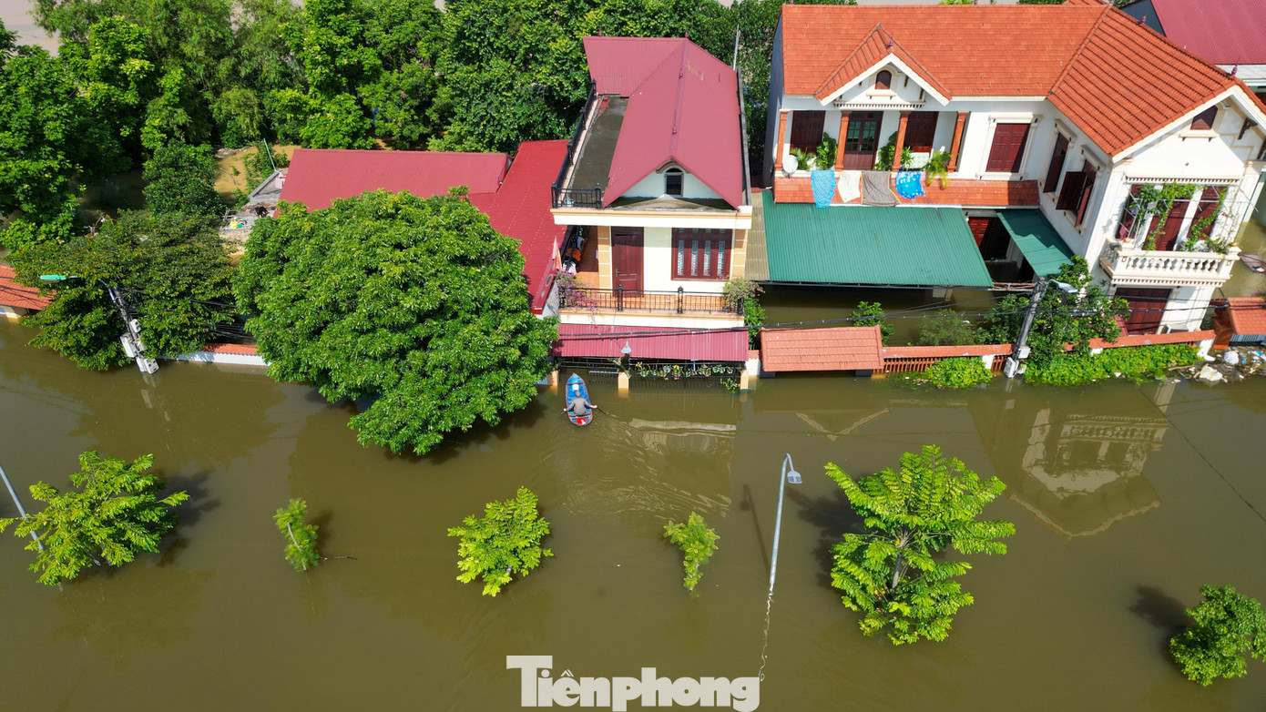 Biệt thự chìm trong biển nước, làng Quả Cảm thành "ốc đảo" giữa Bắc Ninh- Ảnh 7.