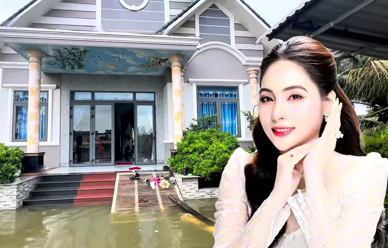 Biệt thự 6000m2 của ca sĩ Ngọc Hân chìm trong biển nước- Ảnh 1.