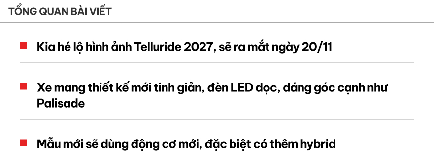 Kia Telluride đời mới thêm bộ ảnh chính hãng rõ nét hơn: Góc cạnh hầm hố như Palisade, mâm tương tự Carnival- Ảnh 1. Kia Telluride đời mới thêm bộ ảnh chính hãng rõ nét hơn: Góc cạnh hầm hố như Palisade, mâm tương tự Carnival- Ảnh 1.